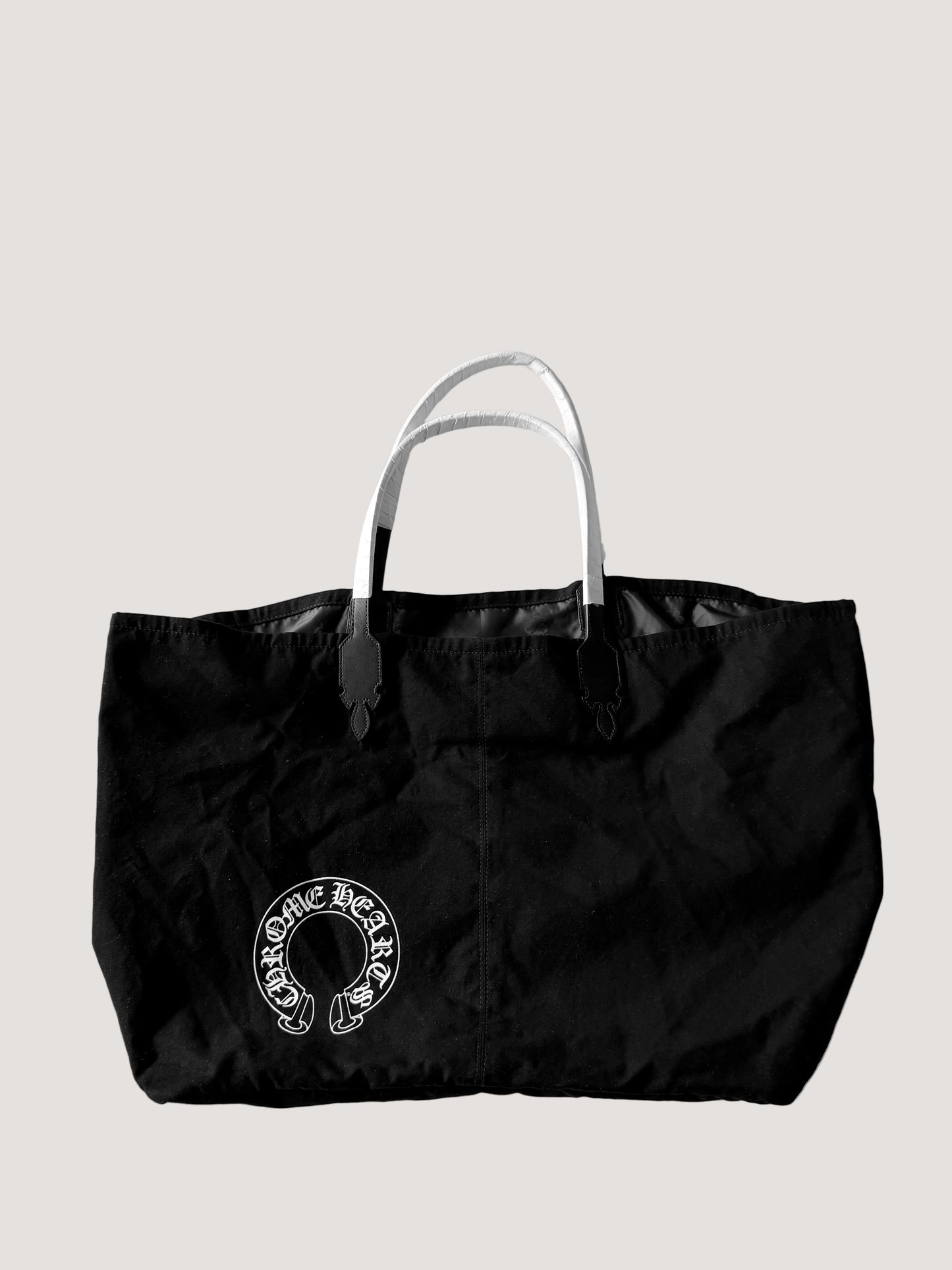 Chrome Hearts Horseshoe Lucille Canvas Black Tote Bag