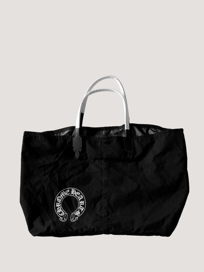 Chrome Hearts Horseshoe Lucille Canvas Black Tote Bag