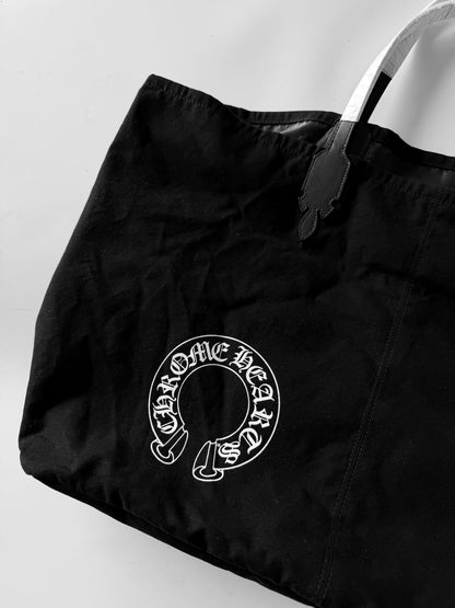 Chrome Hearts Horseshoe Lucille Canvas Black Tote Bag