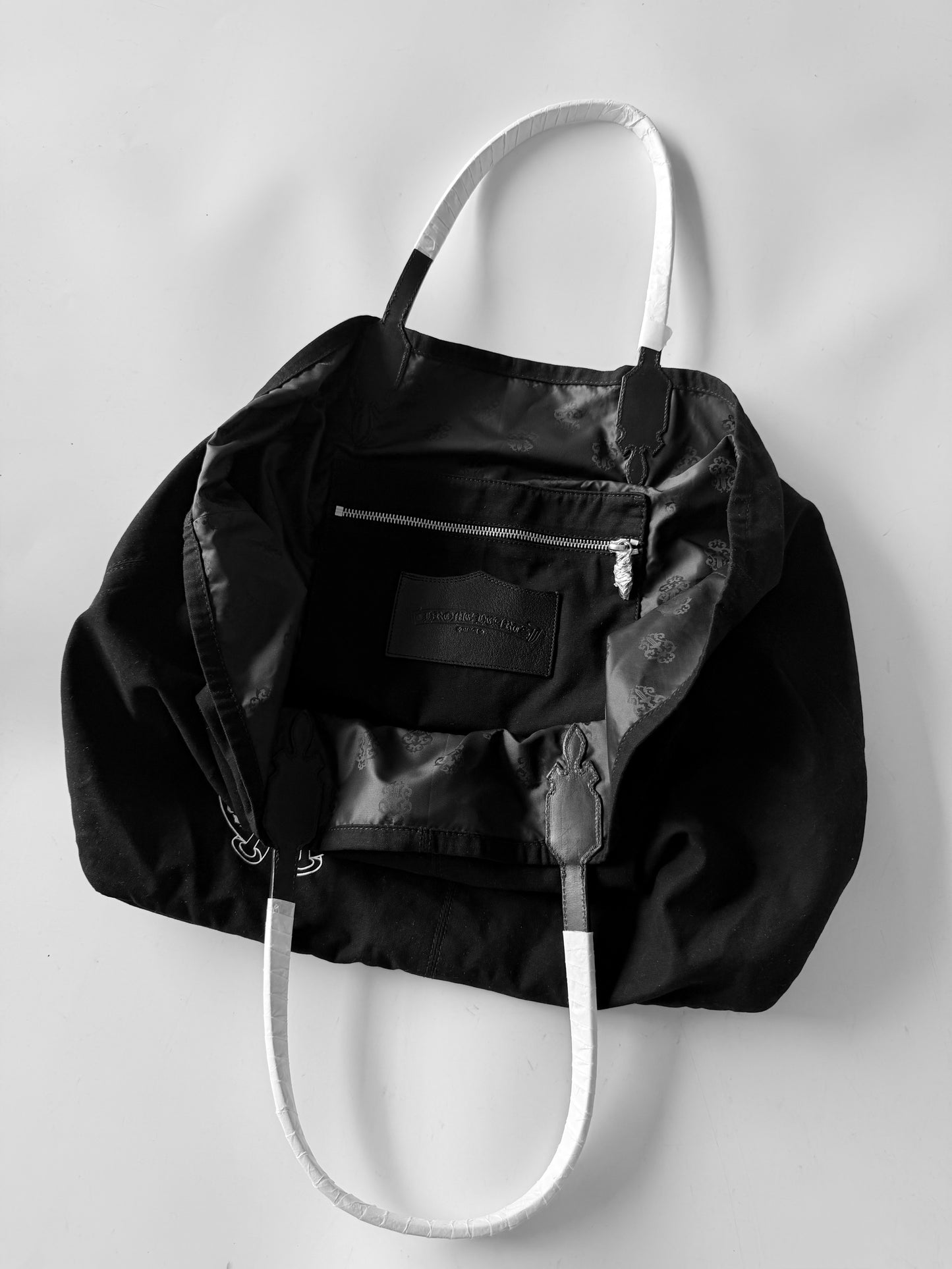 Chrome Hearts Horseshoe Lucille Canvas Black Tote Bag