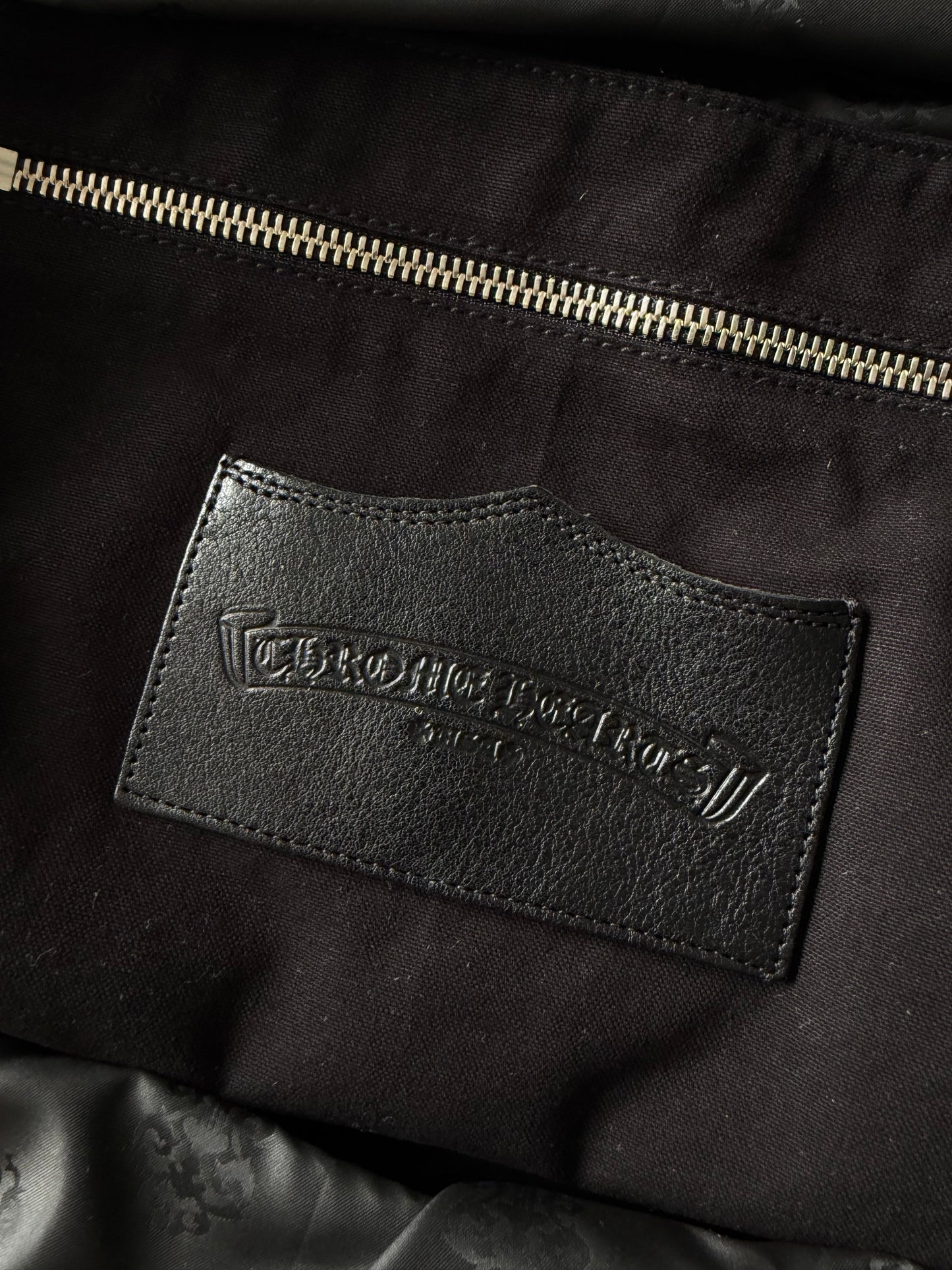Chrome Hearts Horseshoe Lucille Canvas Black Tote Bag