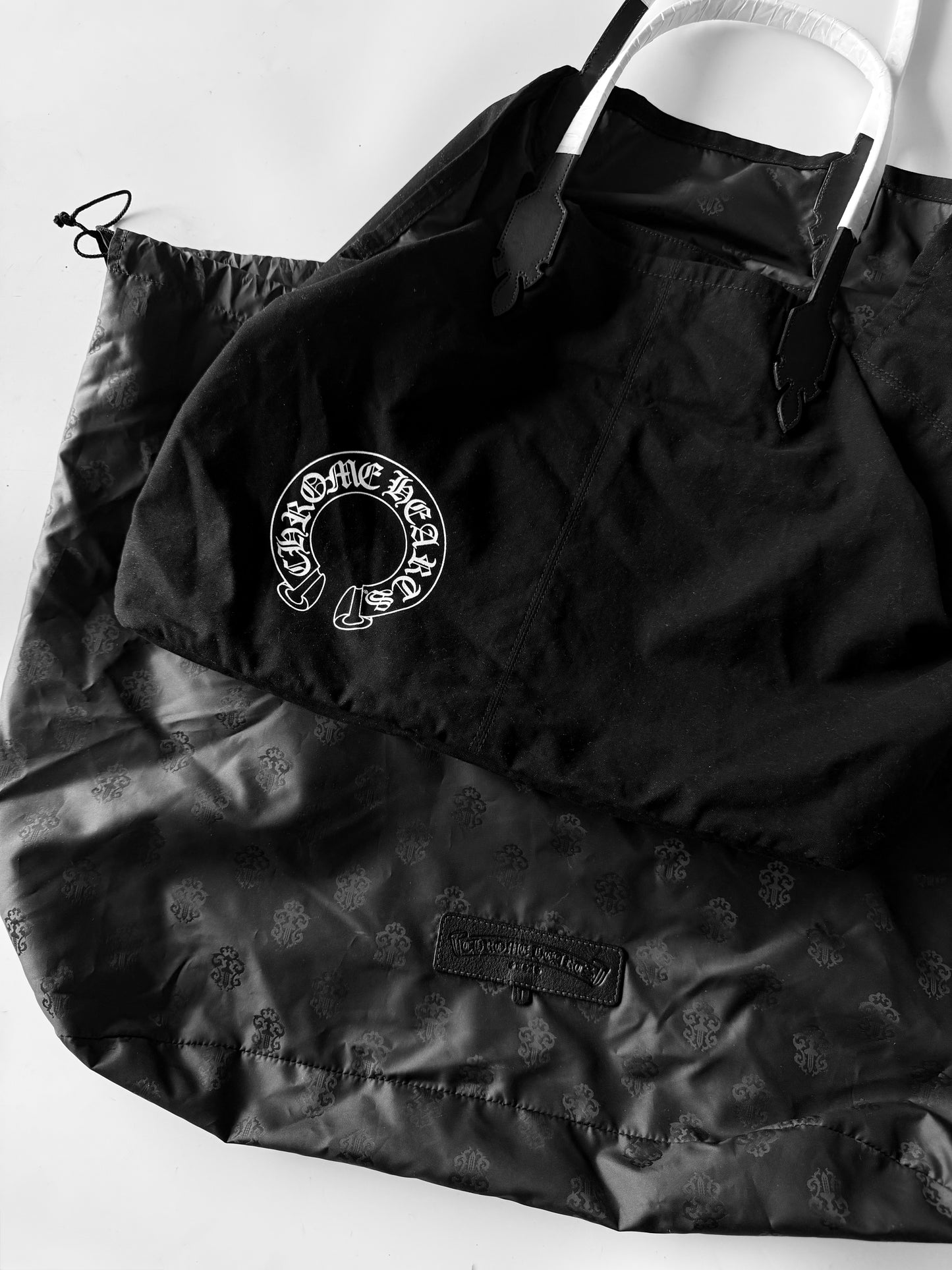 Chrome Hearts Horseshoe Lucille Canvas Black Tote Bag