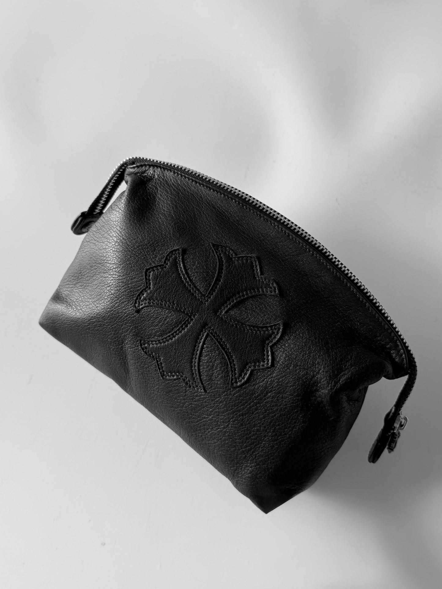 Chrome Hearts Insanity CH Plus Patch Leather Pouch