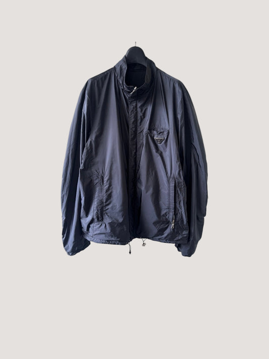 Prada Logo Reversible Blouson Leather Inside