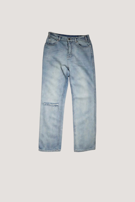 Celine Hedi Slimane Ripped Washed Denim Pants