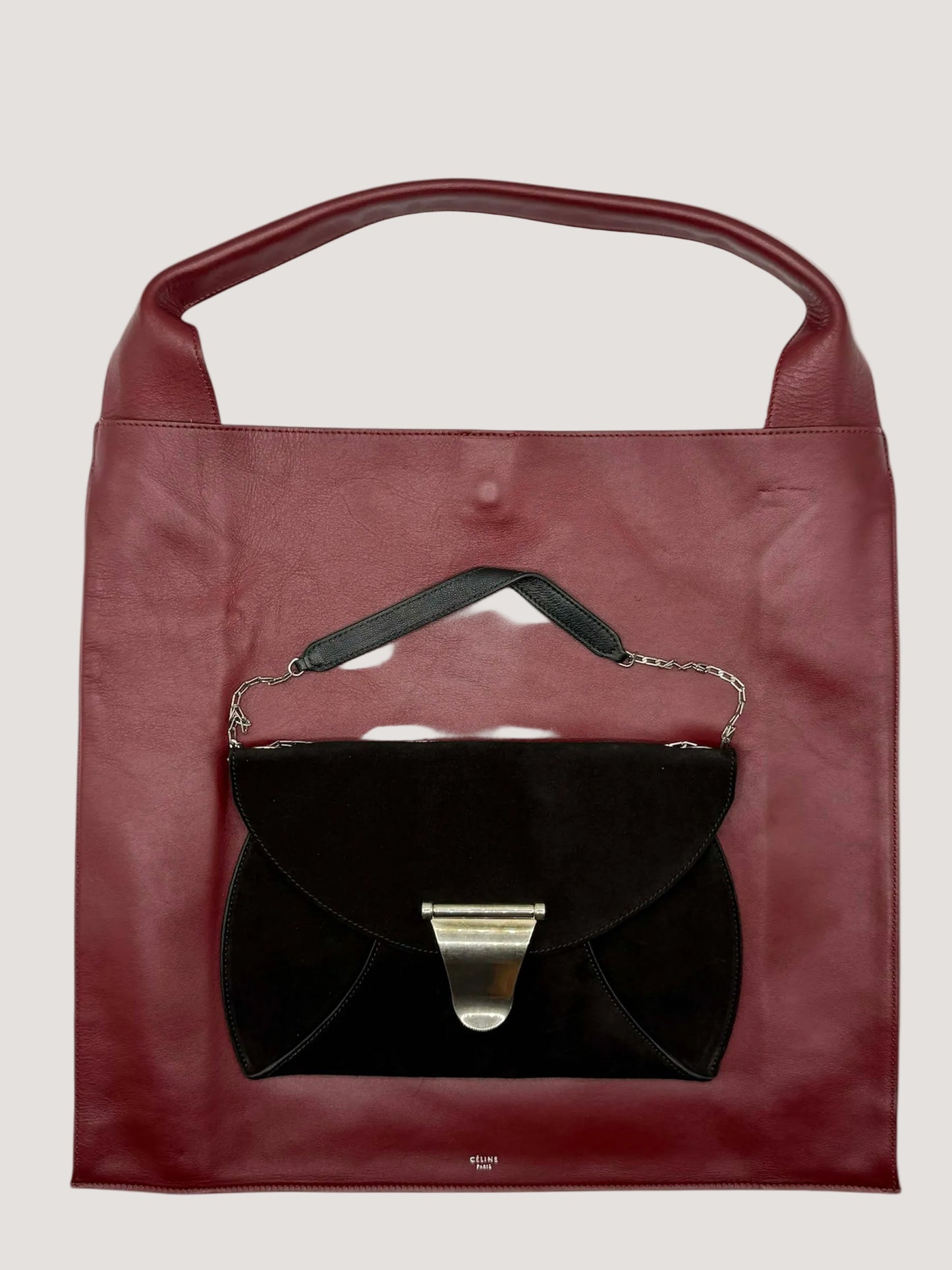 Celine Phoebe Philo-Era Double-Bag Leather Tote