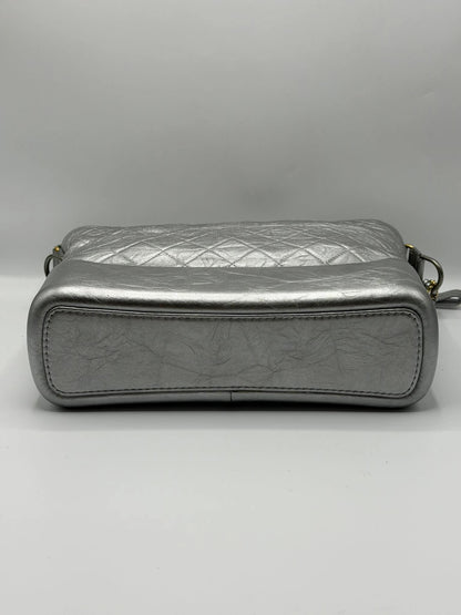 Chanel Gabrielle Metallic Silver Hobo Bag