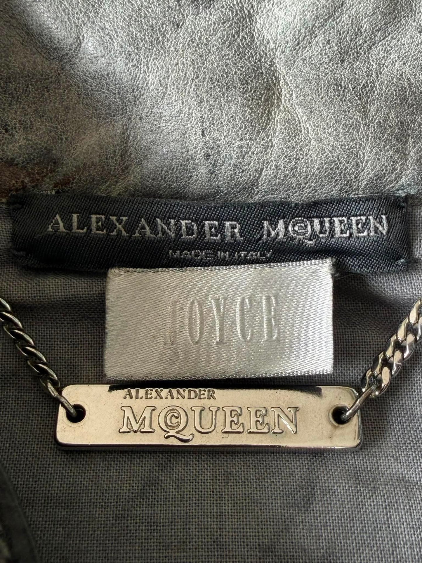 Vintage Alexander McQueen JOYCE Asymmetric Leather Jacket
