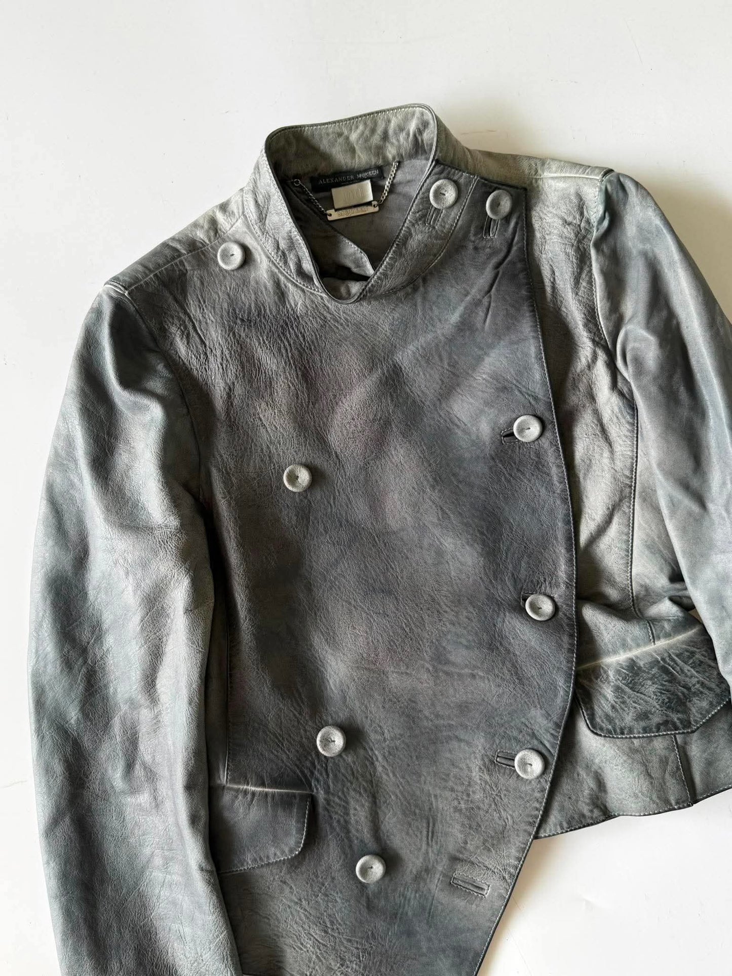 Vintage Alexander McQueen JOYCE Asymmetric Leather Jacket