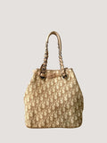 Vintage Christian Dior Trotter Canvas Romantique Chain Tote Bag