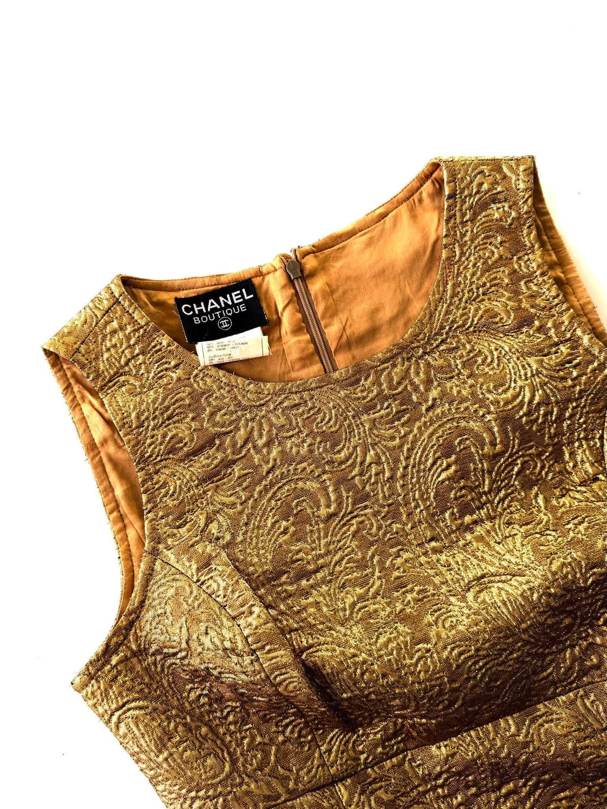 Chanel Boutique F/W1996 Gold Brocade "Mughal" Set
