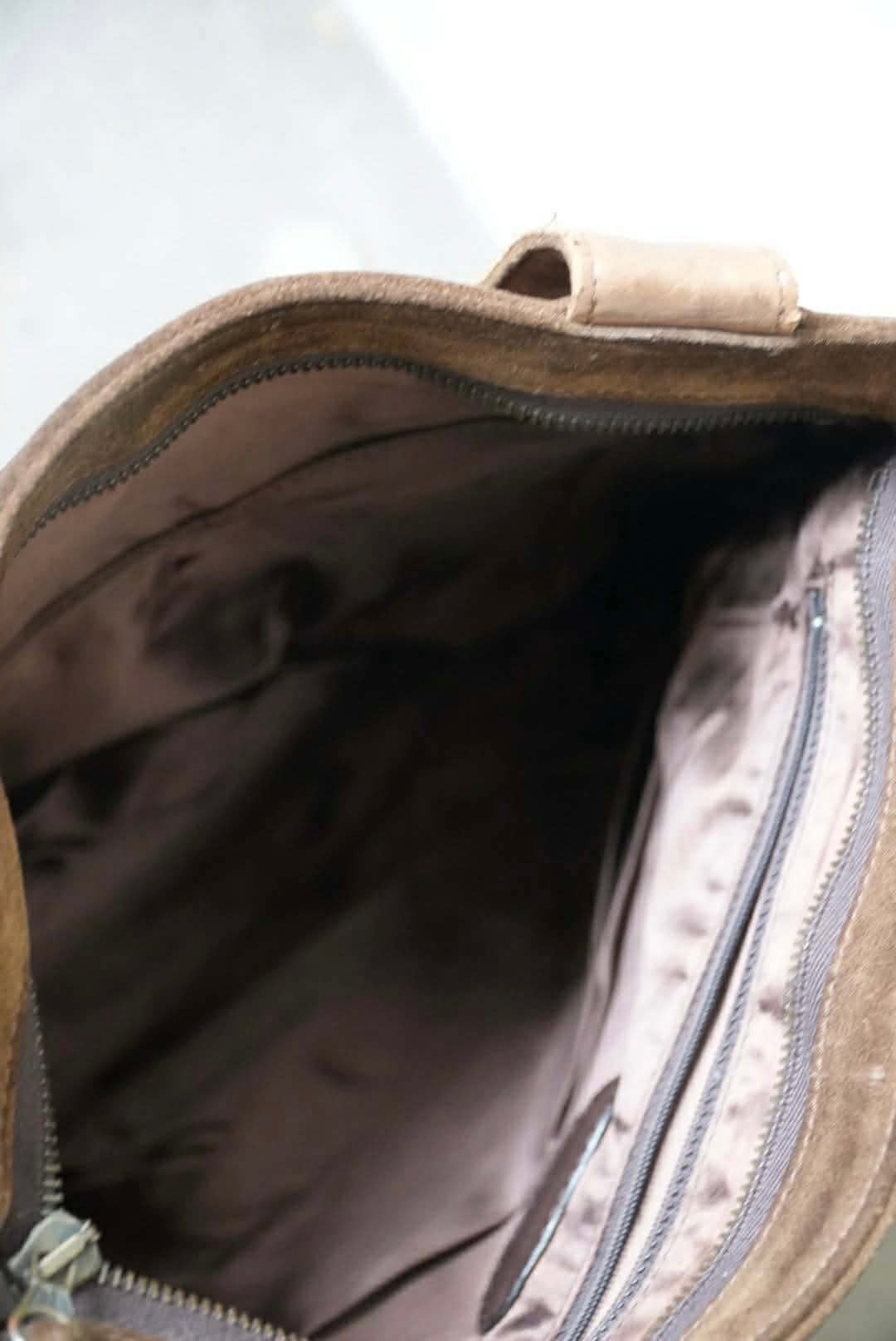 Vintage Chanel Suede Brown Bag