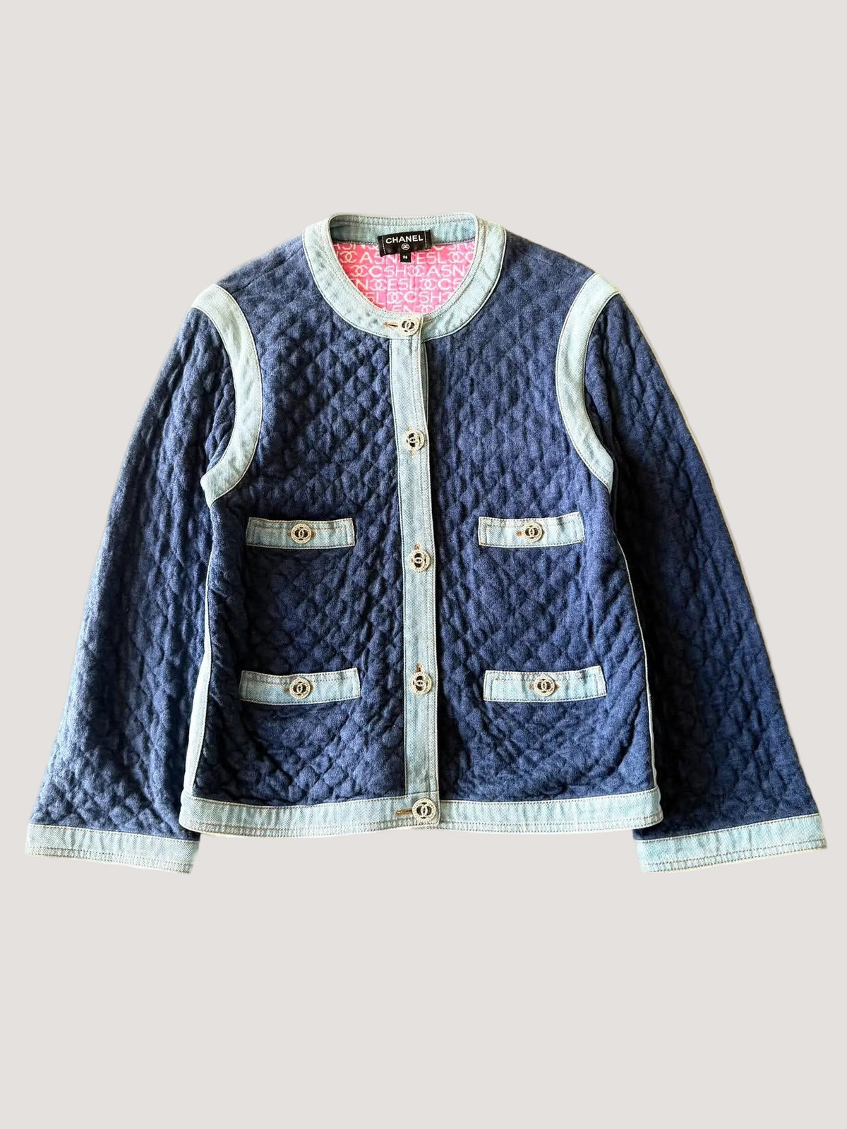 Chanel 20P Double Face Quilted Denim Jacket