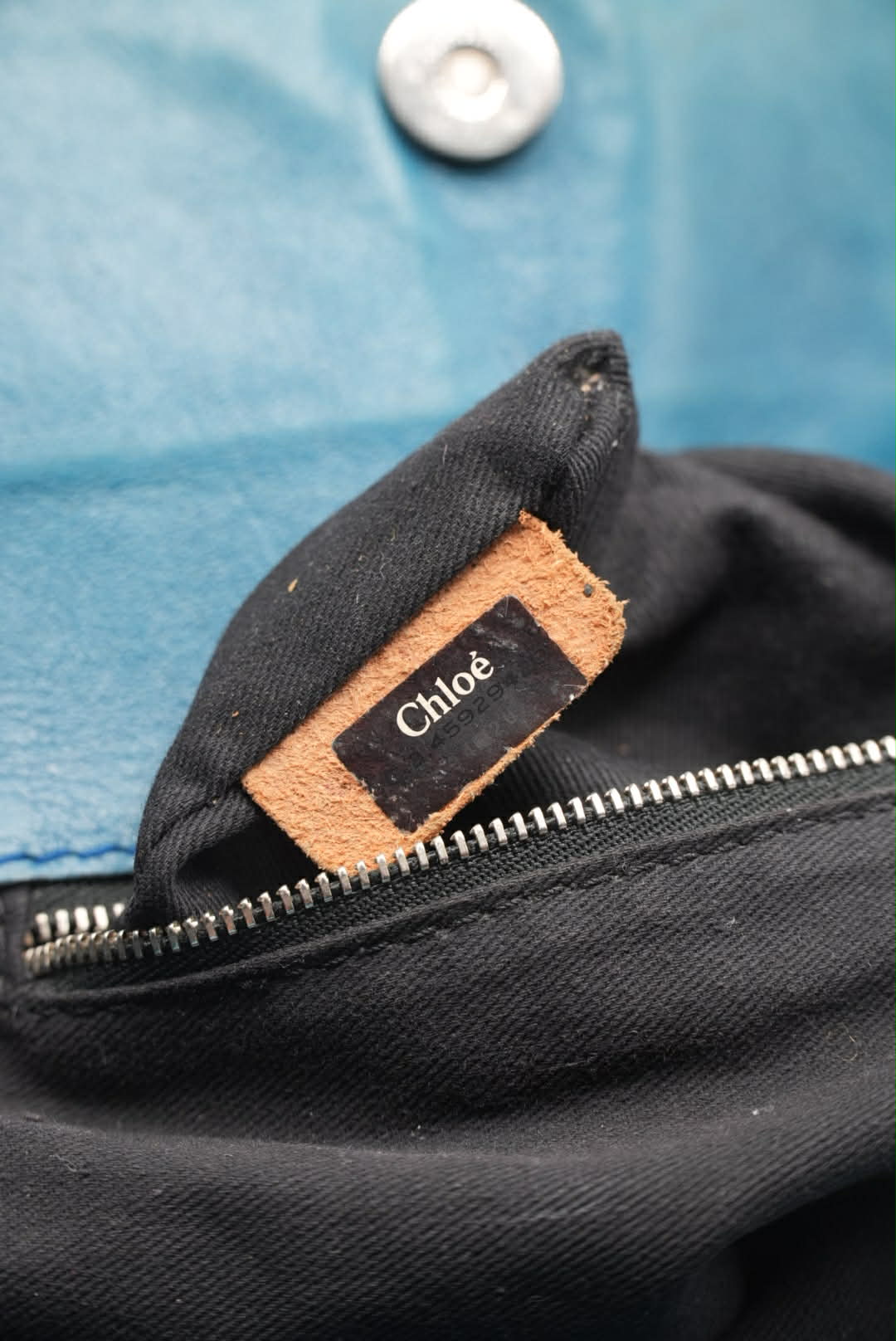 Chloé Paddington Blue Cadena Padlock & Key Boston Satchel