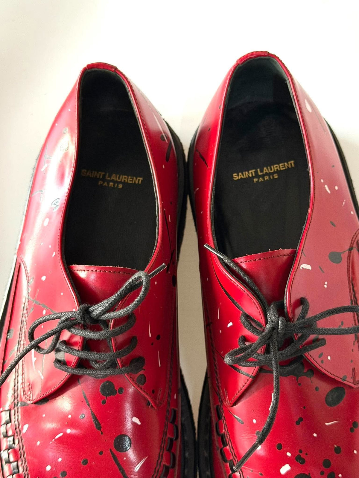 Saint Laurent Hedi Slimane A/W14 Splatter Paint Creepers