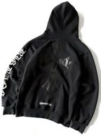 Vintage Chrome Hearts x Big Bang Leather Cross Patch Hoodie