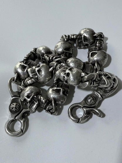 Chrome Hearts Delphino Foti Skull Wallet Chain