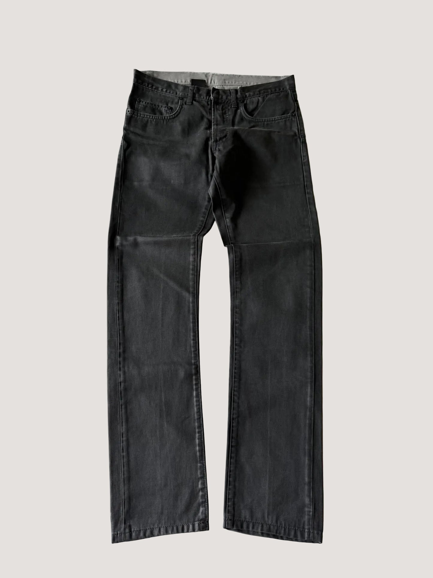 Dior Homme by Hedi Slimane Black Coated Waxed Skinny Jeans