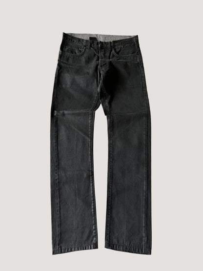 Dior Homme by Hedi Slimane Black Coated Waxed Skinny Jeans