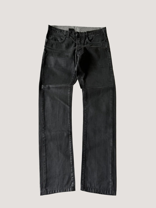 Dior Homme by Hedi Slimane Black Coated Waxed Skinny Jeans