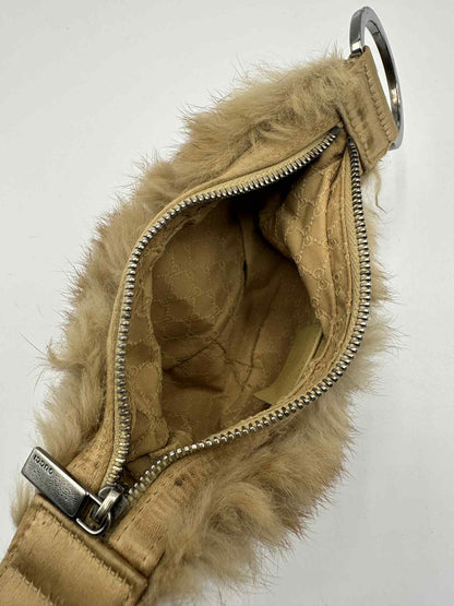 Gucci Brown Rabbit Fur Pochette
