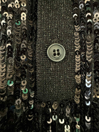 Saint Laurent Oversized Sequin Polo