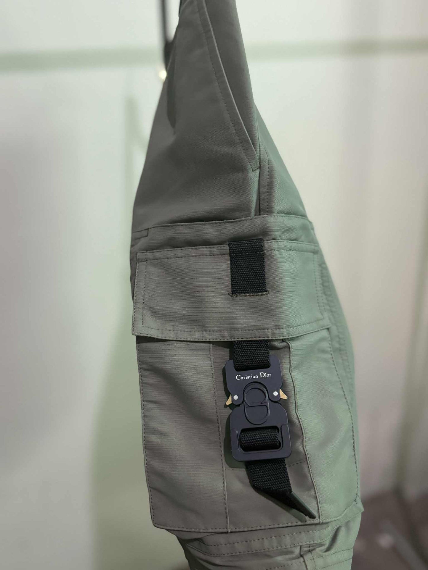 Dior Homme Green Nylon Cargo Shorts