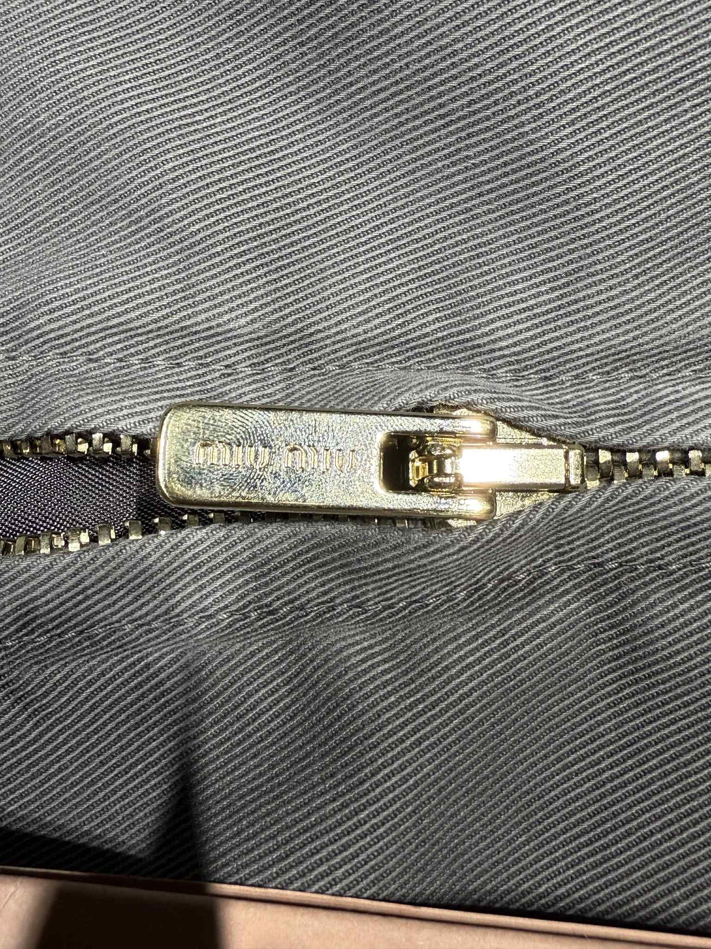 Miu Miu Garment-Dyed Blouson Jacket With Embroidered Logo