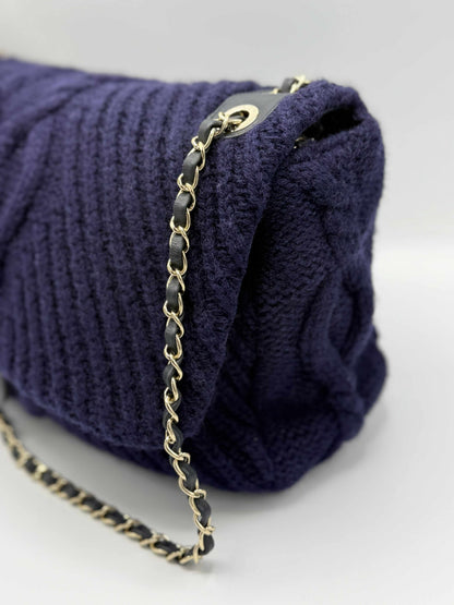 XXL Chanel Knit Purple - Luggage Flap Bag