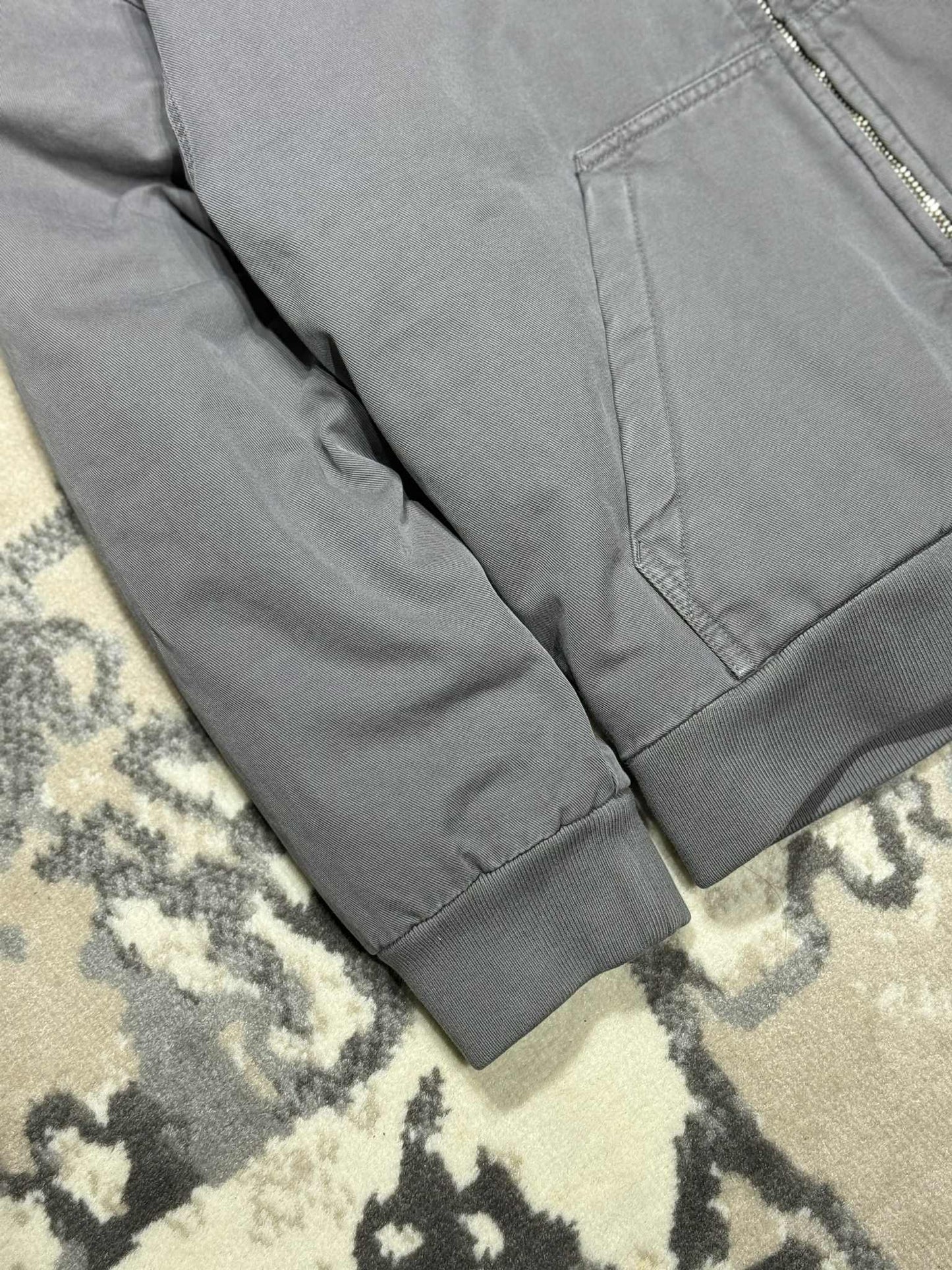 Miu Miu Garment-Dyed Blouson Jacket With Embroidered Logo