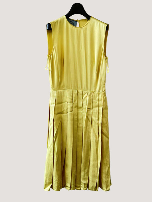SS2018 Prada Yellow Silk Dress