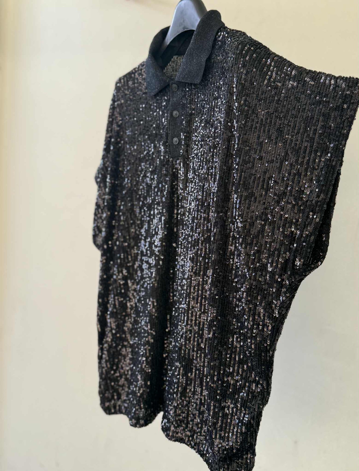 Saint Laurent Oversized Sequin Polo