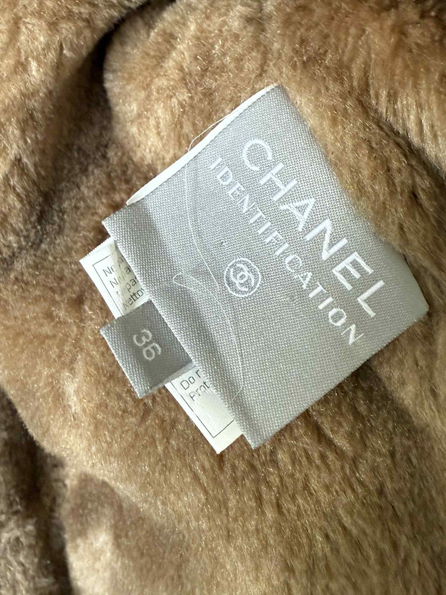 Chanel Sports Fall 2001 Blue CC Logo Fur Bomber Jacket