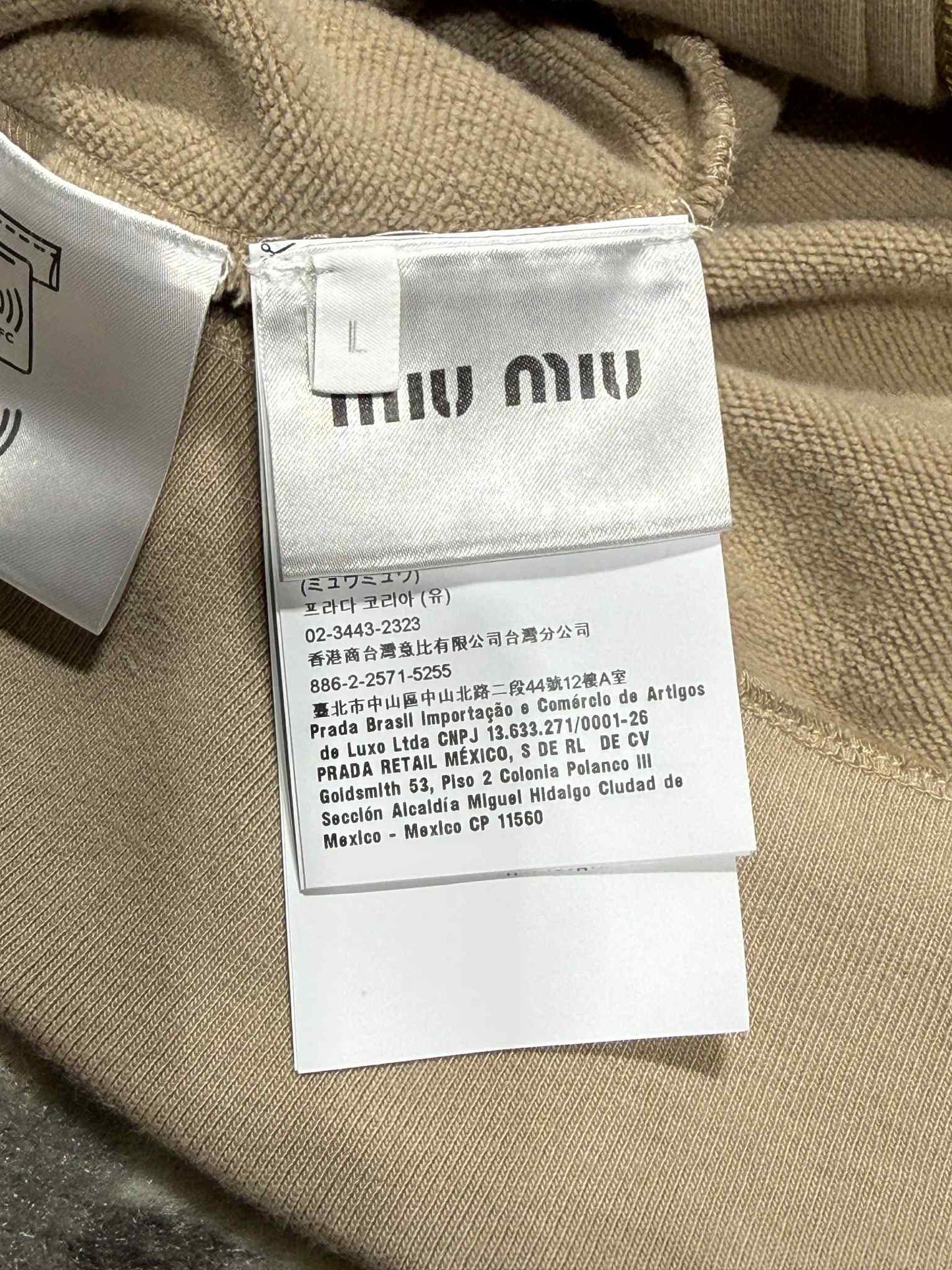Miu Miu Albino Garment-Dyed Cotton Fleece Hoodie Jacket