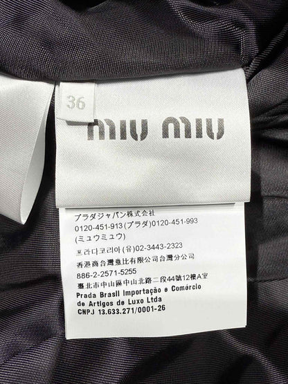 Miu Miu Garment-Dyed Blouson Jacket With Embroidered Logo