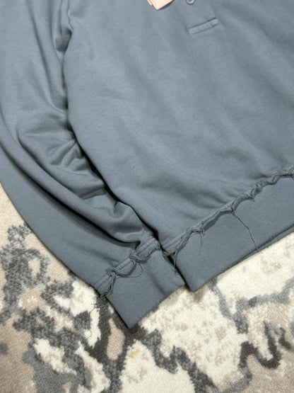 Miu Miu Gray Garment-Dyed Cotton Fleece Sweatshirt