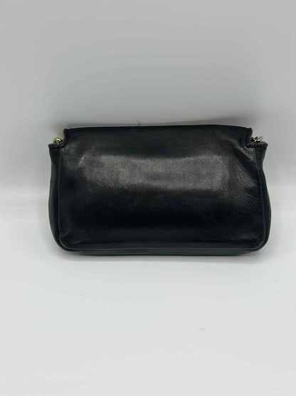 Fendi Nappa Leather & Fox Fur Micro Buggie Baguette Bag
