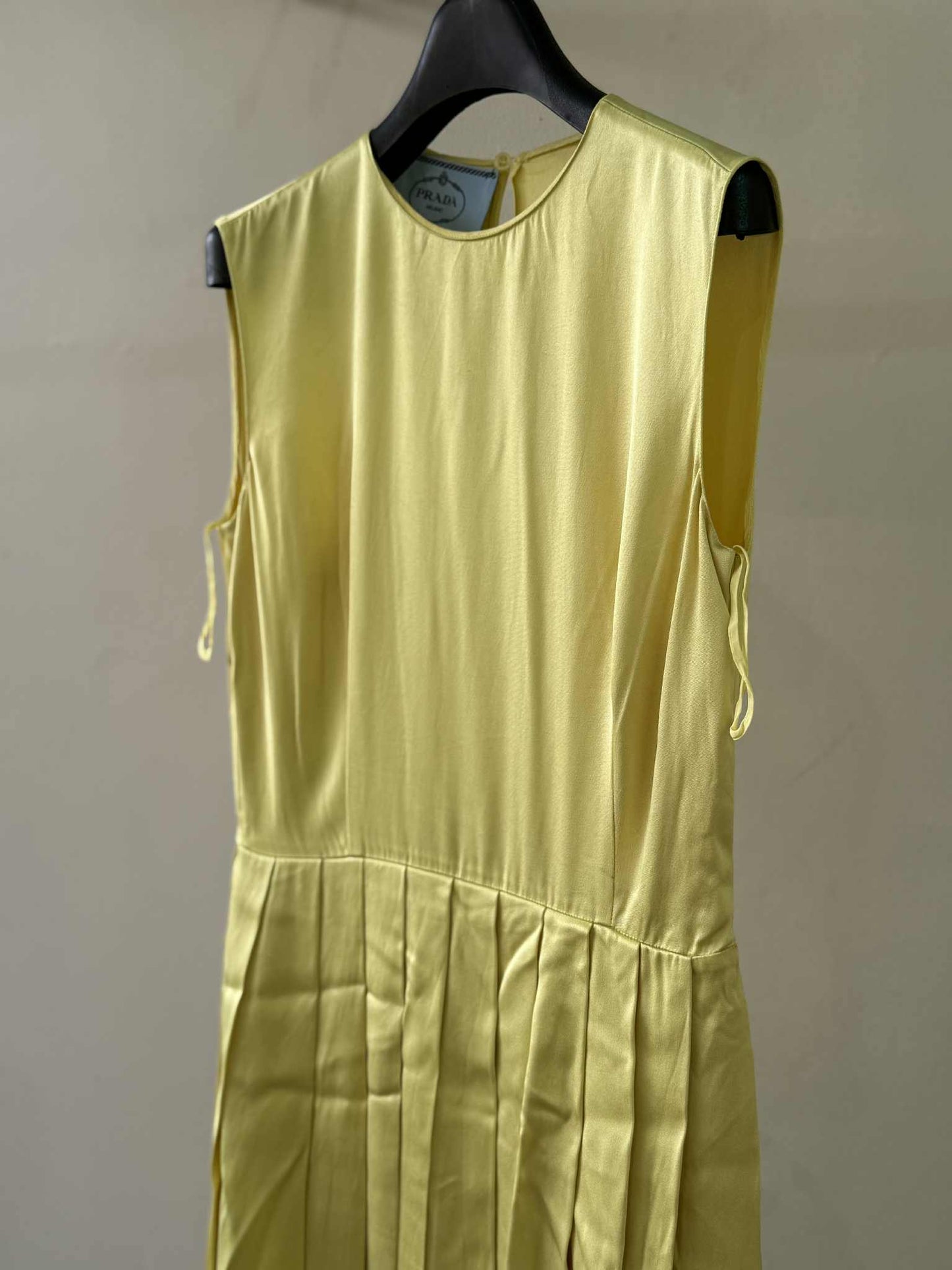 SS2018 Prada Yellow Silk Dress