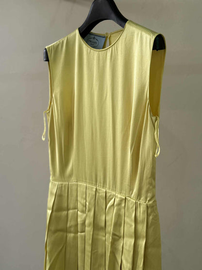 SS2018 Prada Yellow Silk Dress