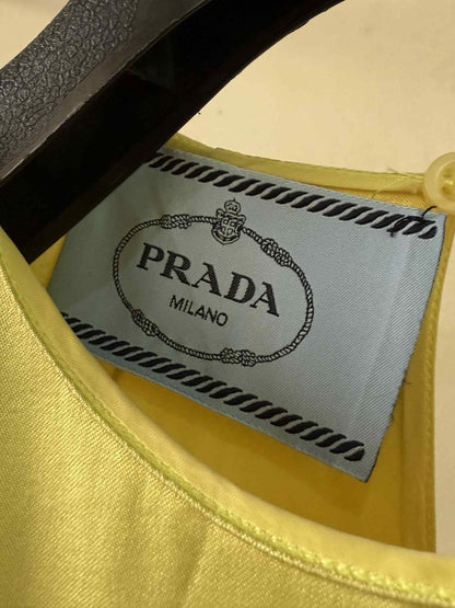 SS2018 Prada Yellow Silk Dress