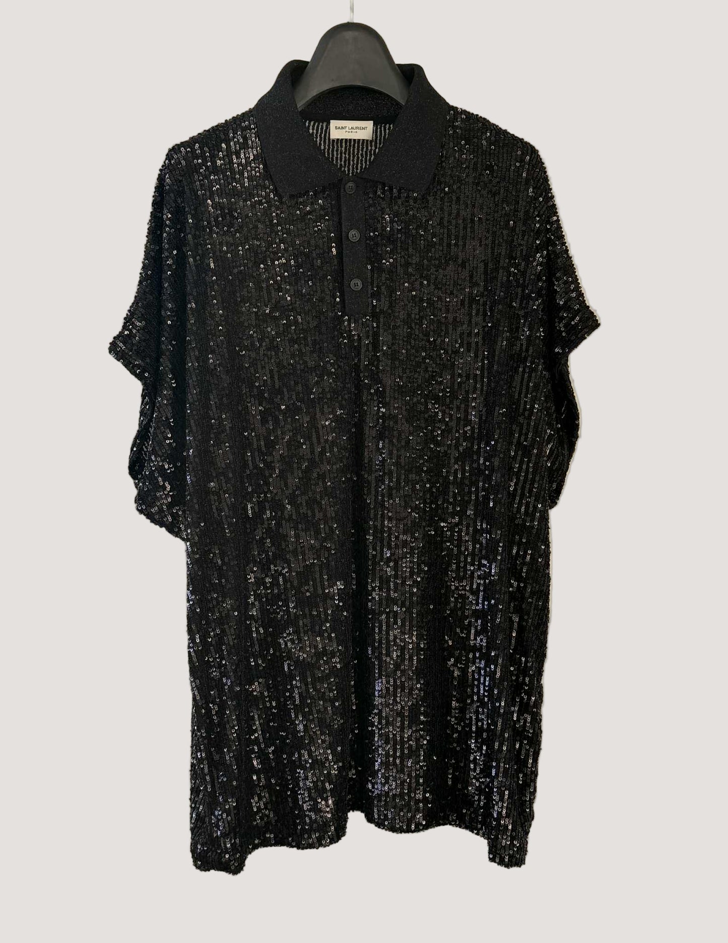 Saint Laurent Oversized Sequin Polo