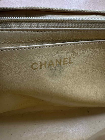 Chanel Debossed Logo Calfskin Half Flap Gold Coco Mark