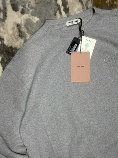 Miu Miu Grey Boxy Sweatshirt