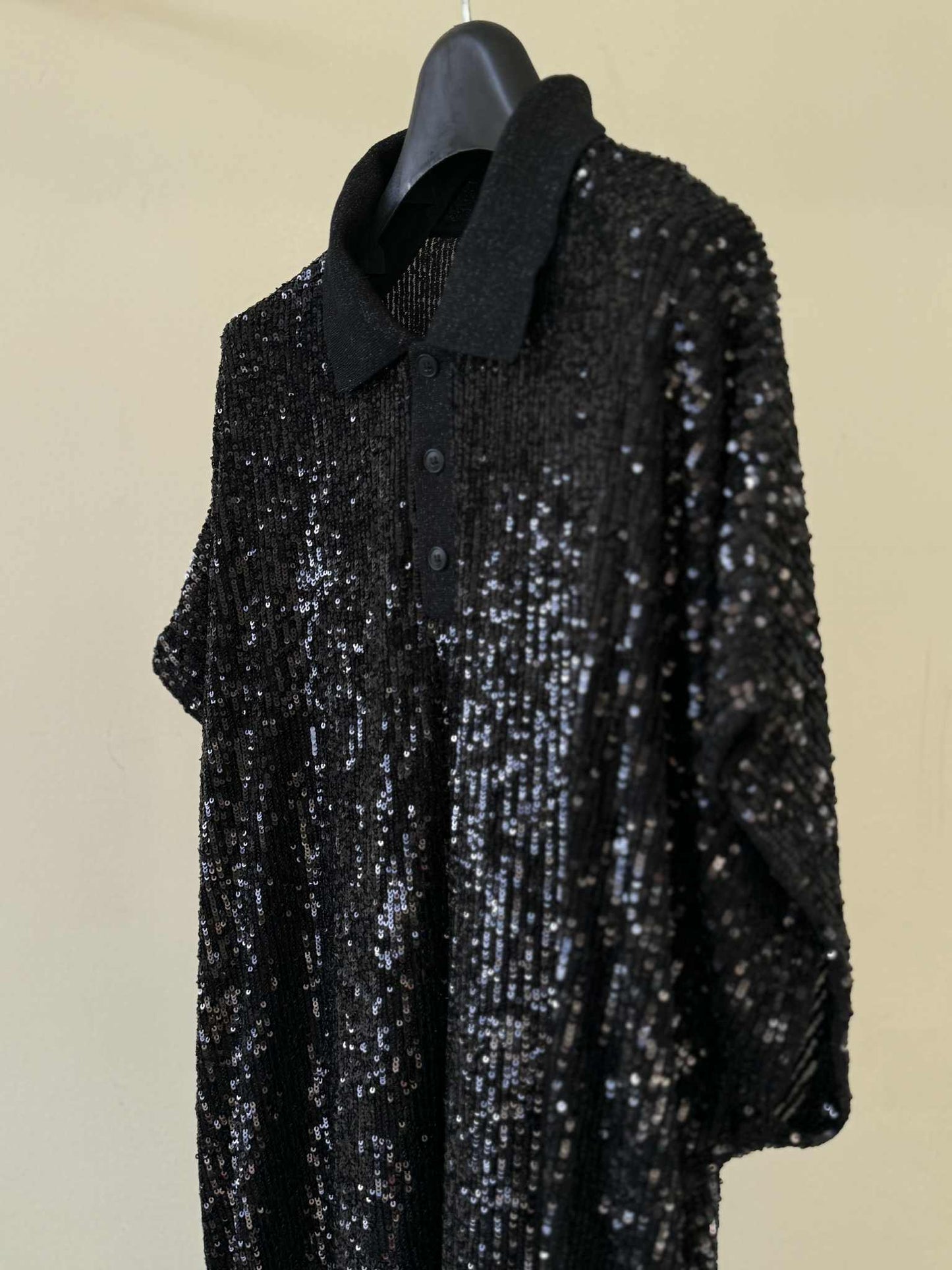 Saint Laurent Oversized Sequin Polo