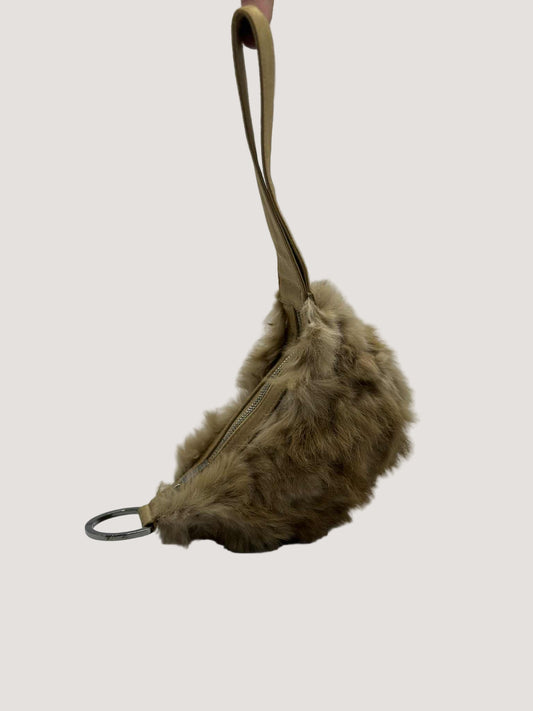 Gucci Brown Rabbit Fur Pochette