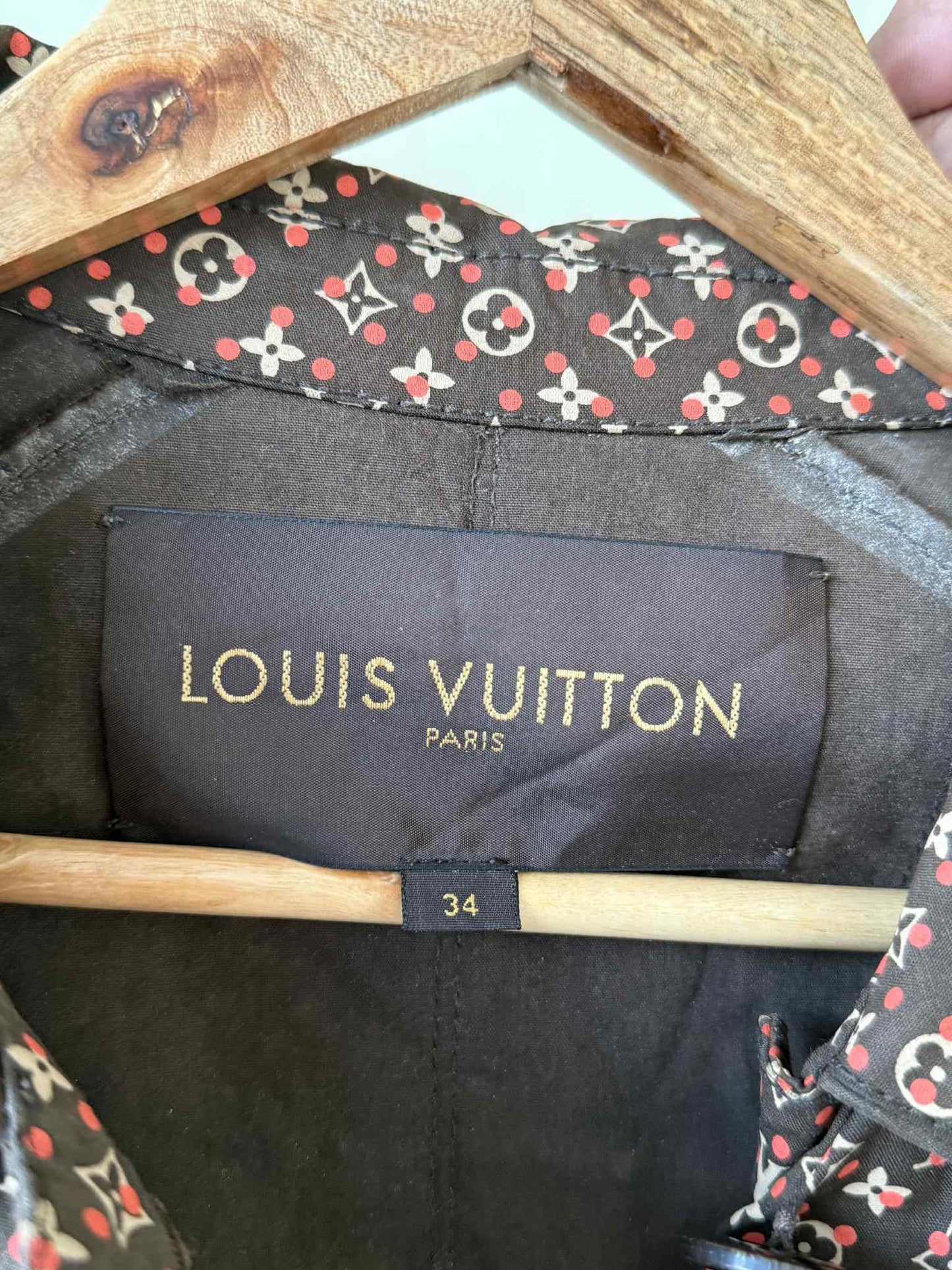 Louis Vuitton Monogram Macintosh Convertible Collar Coat