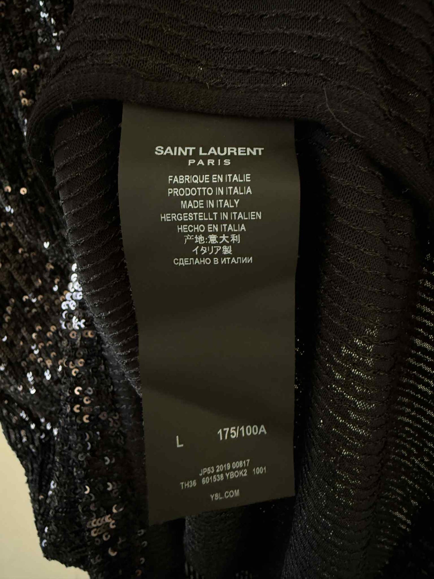 Saint Laurent Oversized Sequin Polo