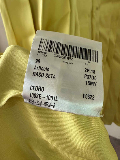 SS2018 Prada Yellow Silk Dress