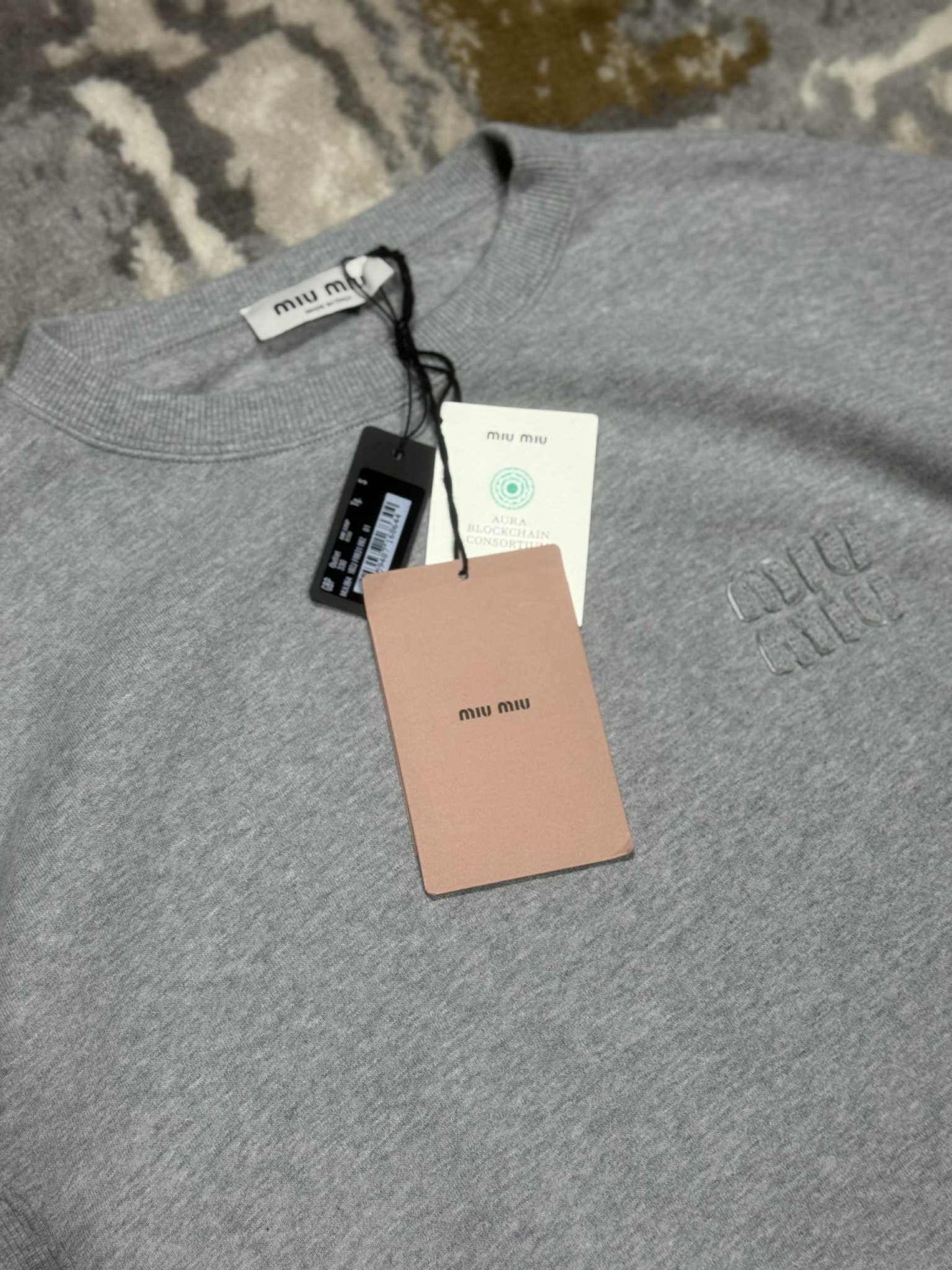 Miu Miu Grey Boxy Sweatshirt