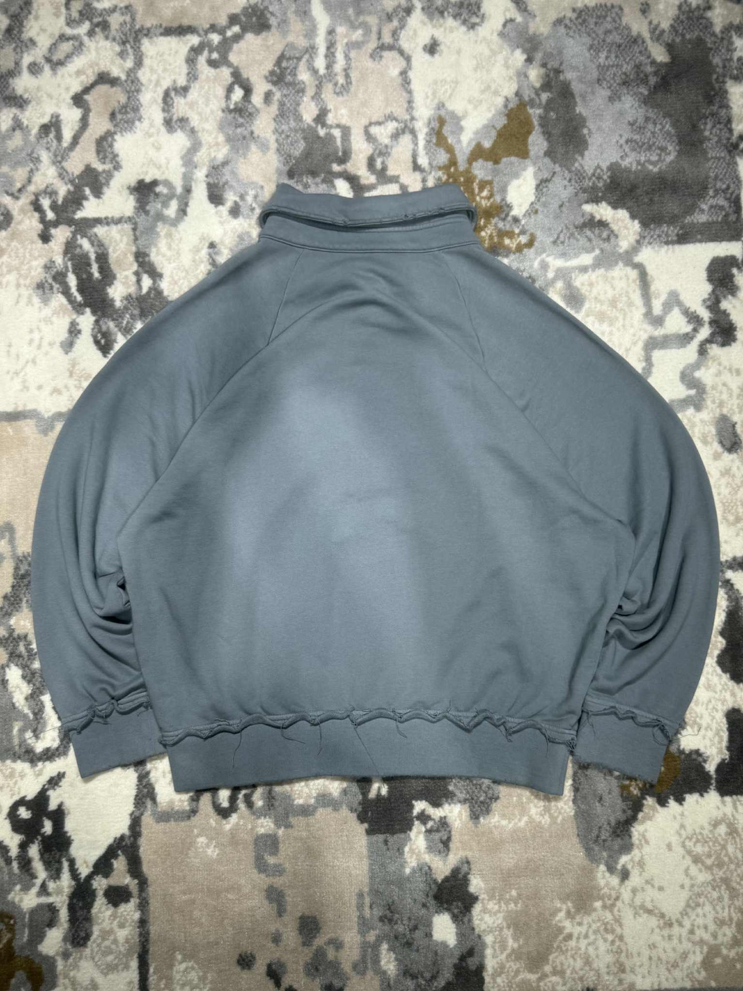 Miu Miu Gray Garment-Dyed Cotton Fleece Sweatshirt